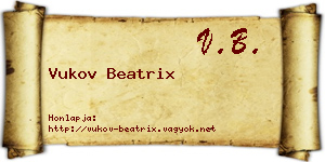 Vukov Beatrix névjegykártya